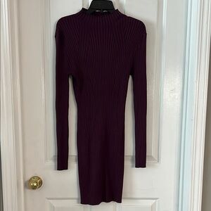 Hooked Up by IOT Purple Ribbed Bodycon Dress